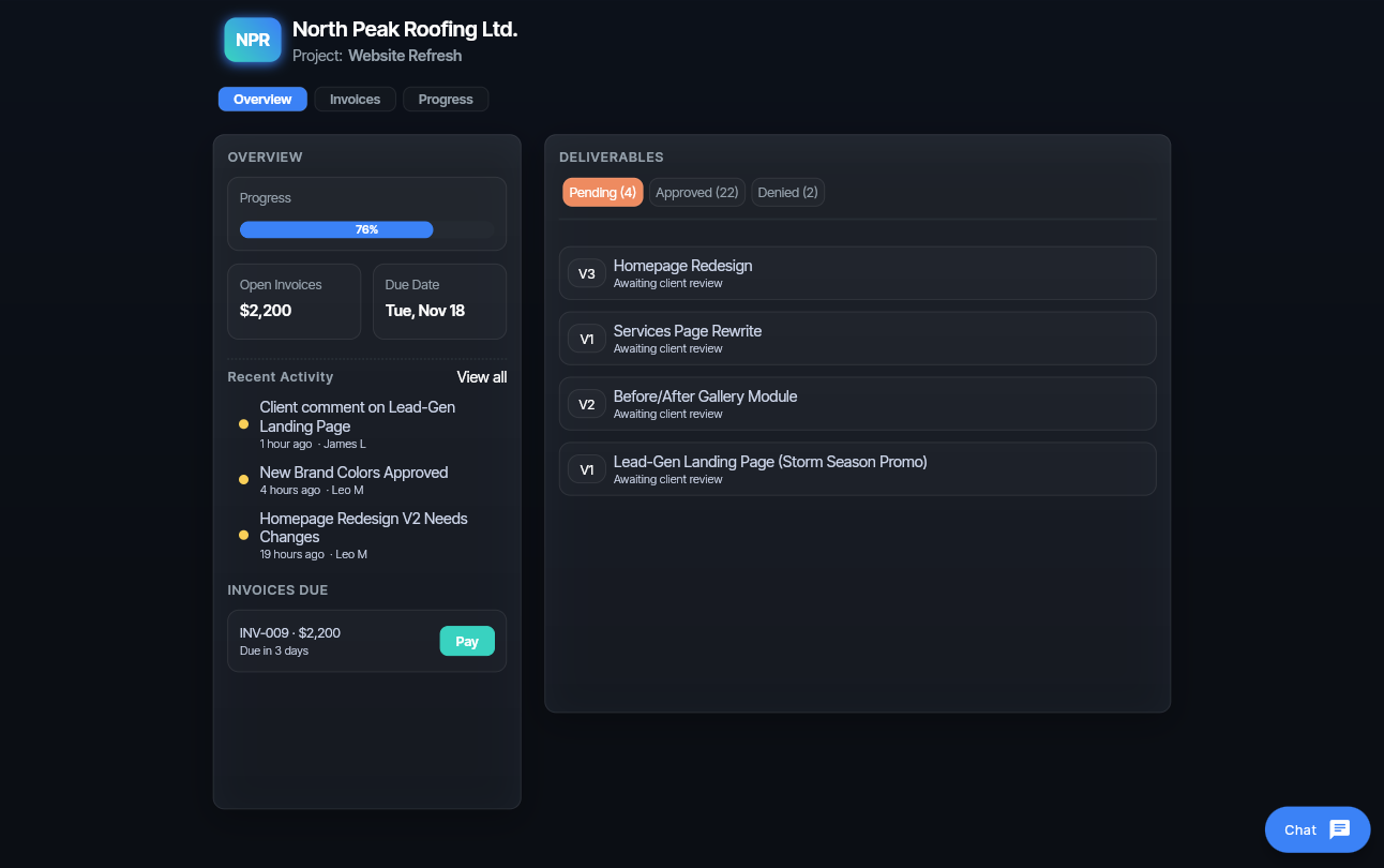 Client Approve client portal overview