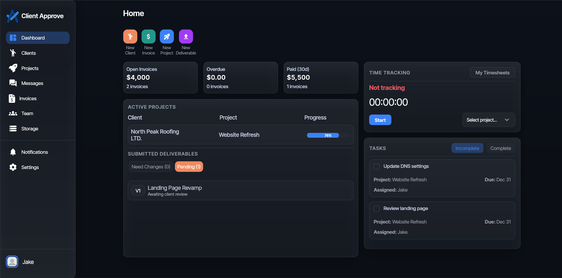 Client Approve client portal overview